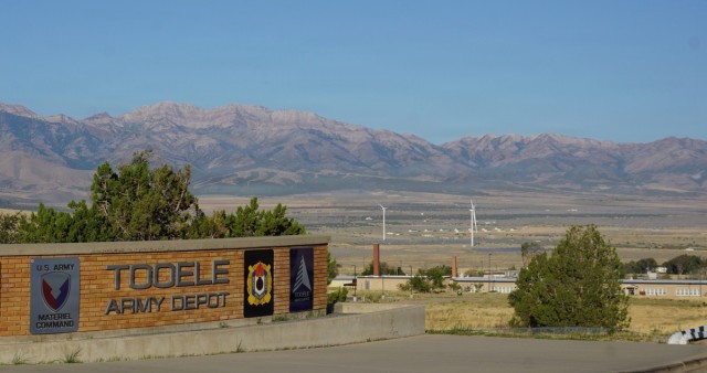 Tooele Army Depot landscape and ammunition storage area