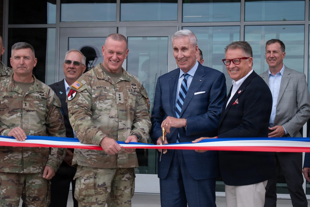 Ribbon cutting for the new Army Reserve Center at Camp Williams