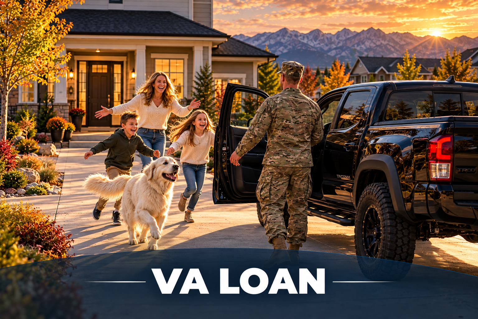 Military family welcomed home in Utah — VA home loan