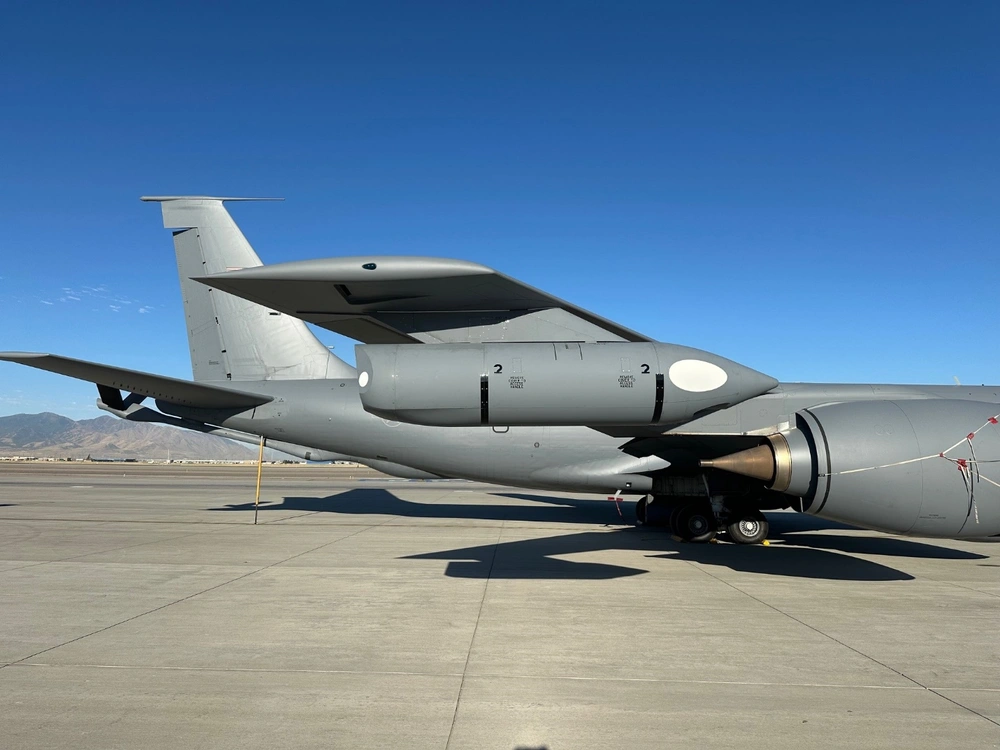 KC-135 Stratotanker parked on an airfield apron